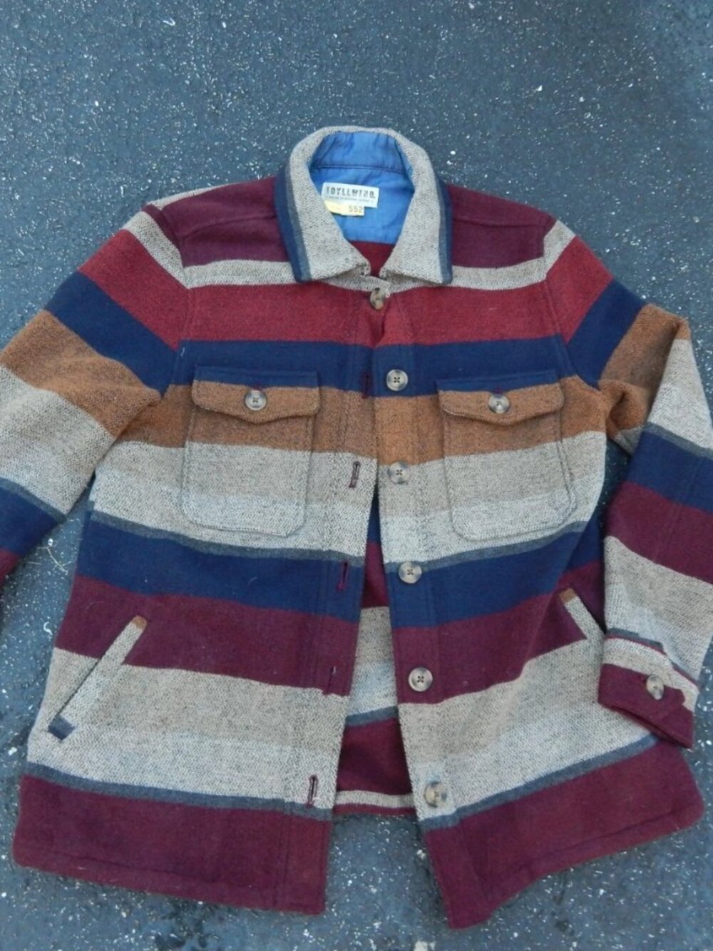IDYLLWIND Miranda Lambert Women Medium Wool Blend Aztec Blanket Jacket Shacket